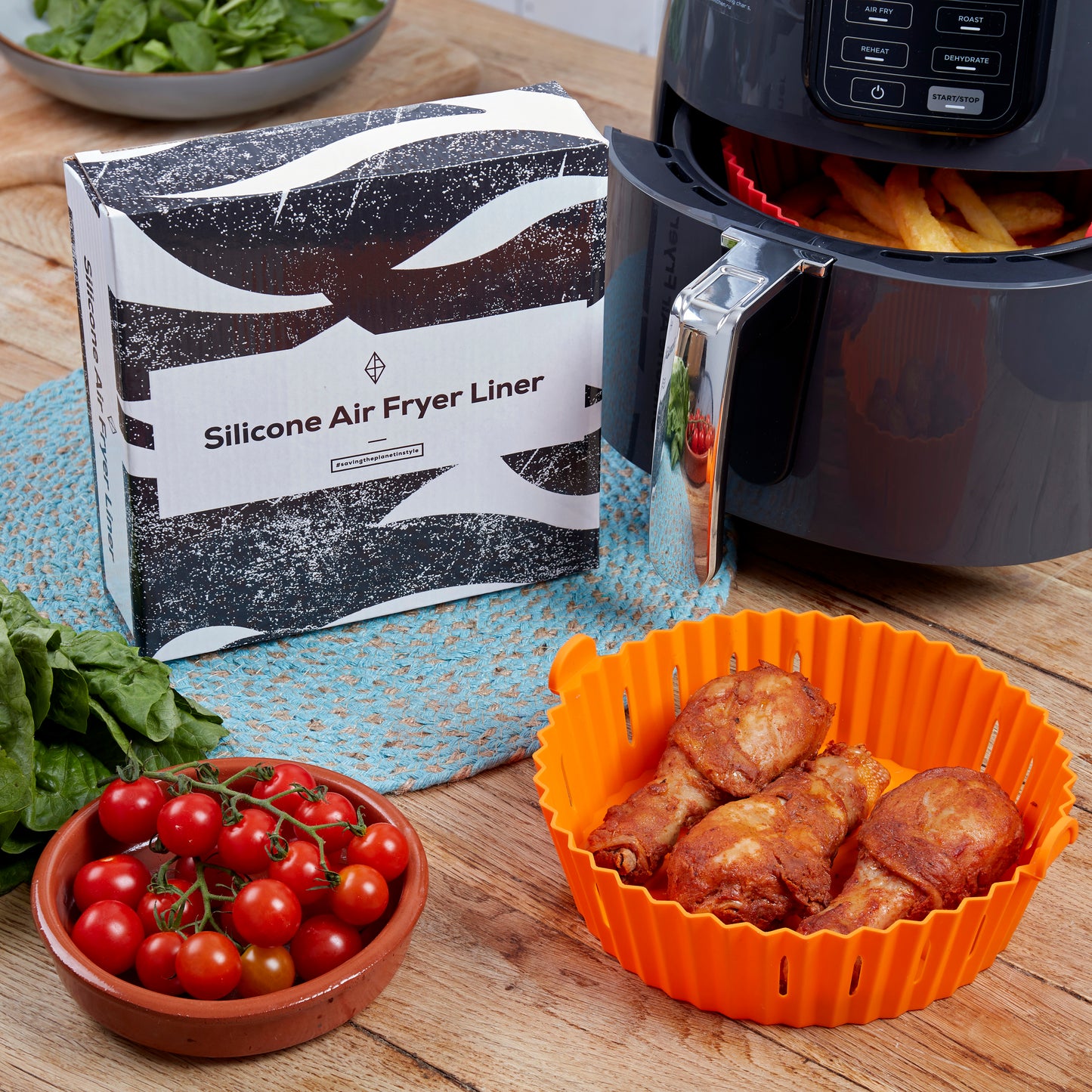 WAFE Silicone Air Fryer Liner 2PACK