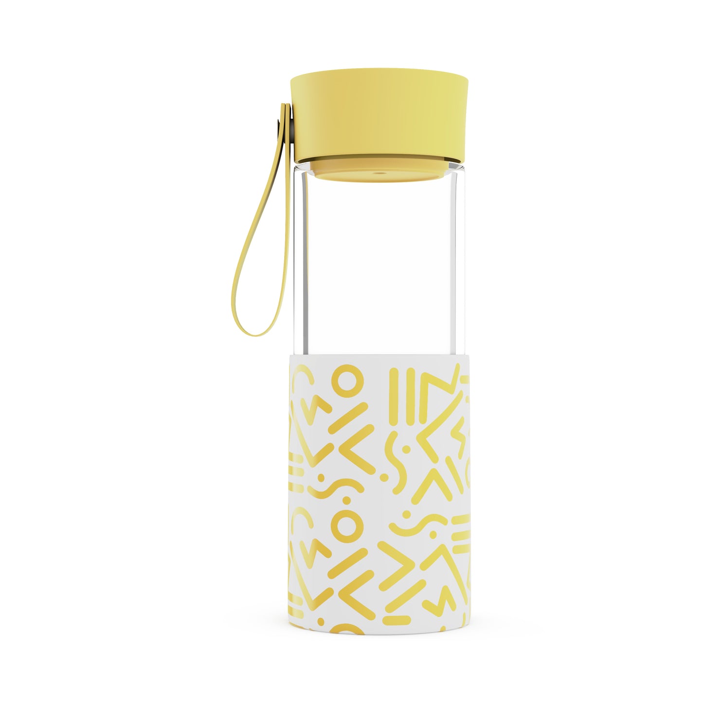 WAFE Cup 2-in-1 Insulated Glass Coffee Mug & Travel Water Bottle 350ml - YELLOW