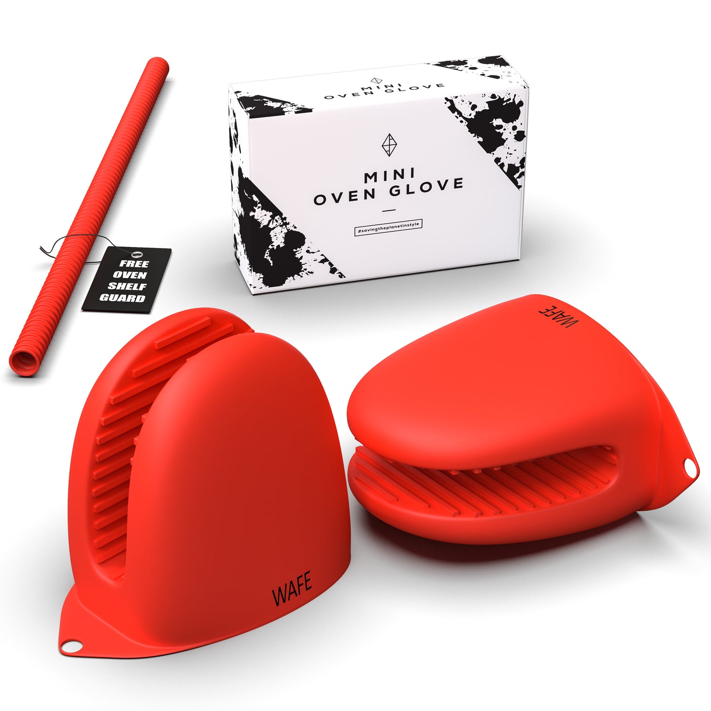 WAFE mini-oven kitchen silicone glove - Tiger Orange