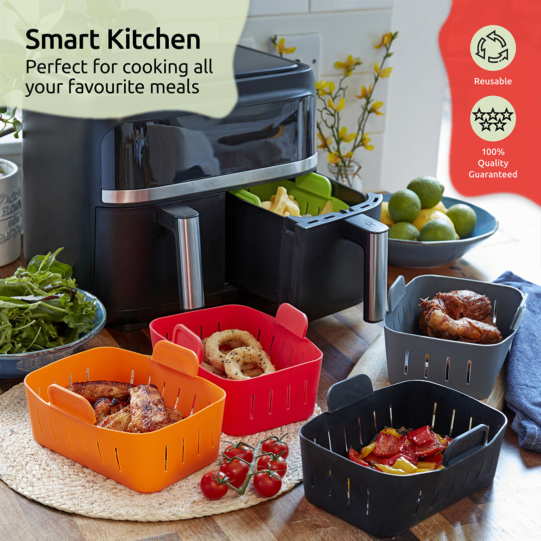 WAFE Silicone Air Fryer Ninja Liner 2PACK- Grey