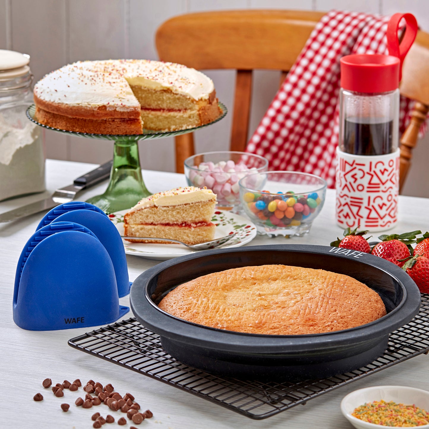 WAFE Collapsible Round Cake and Loaf Tin Bakemate 2Pack
