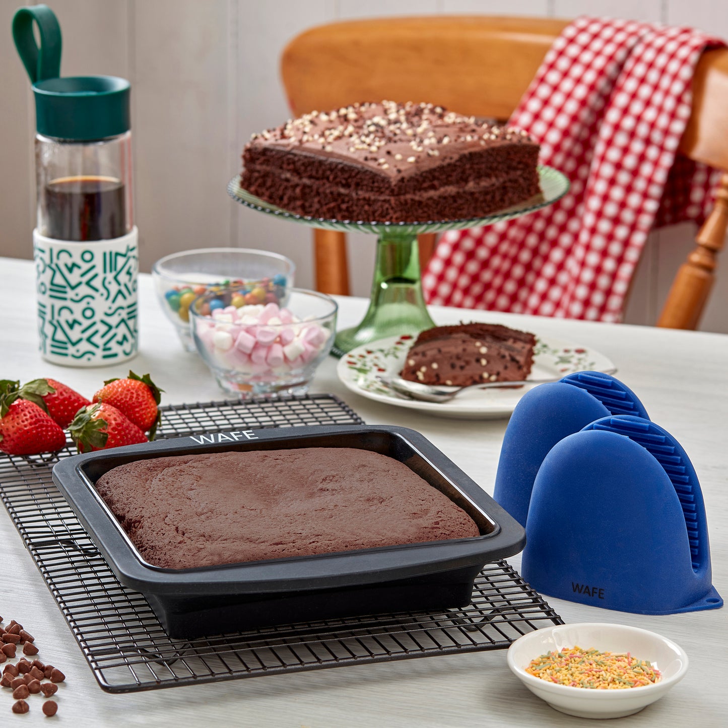 WAFE Collapsible Square Cake & Loaf Tin Bakemate 2Pack