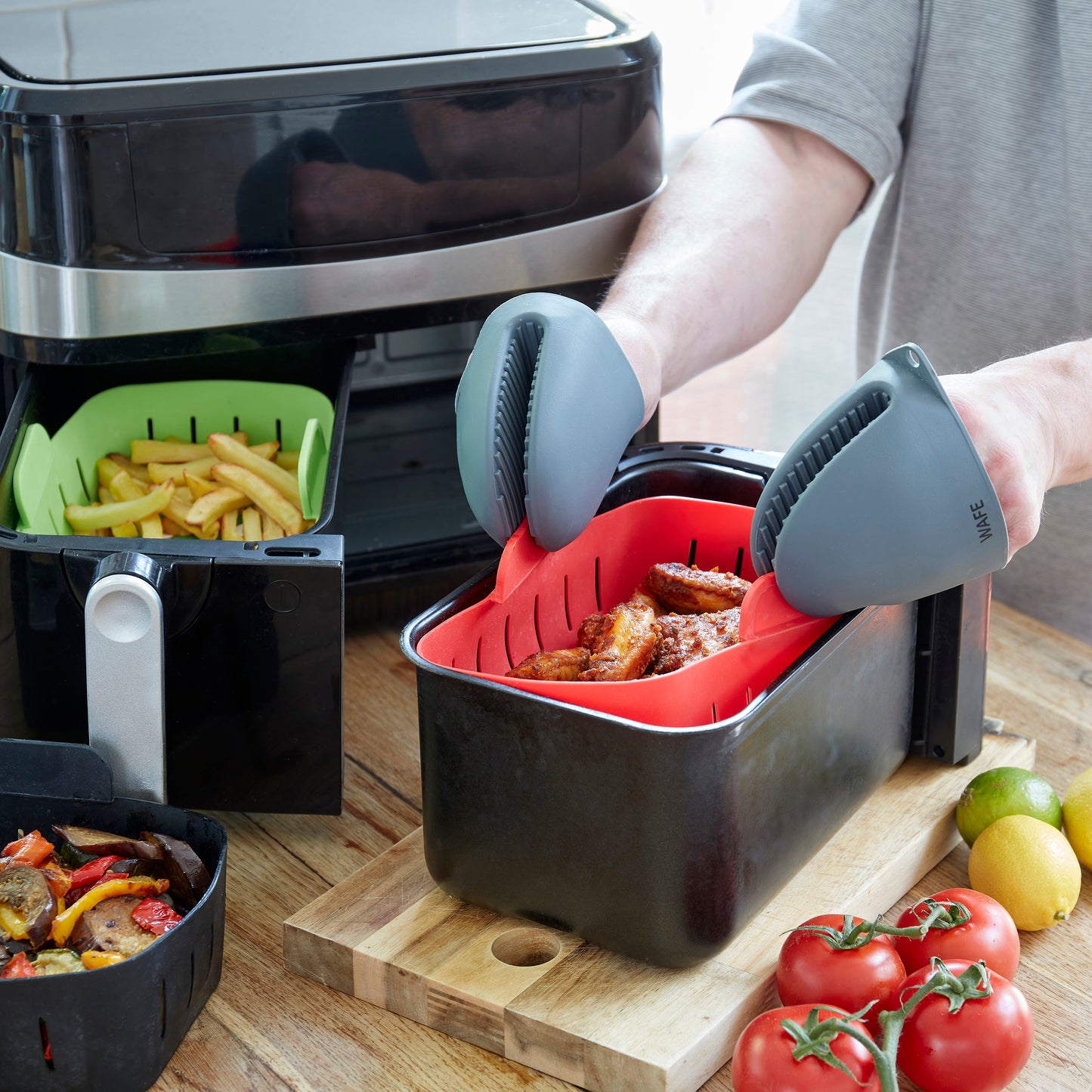 WAFE mini-oven silicone glove - Steel Grey