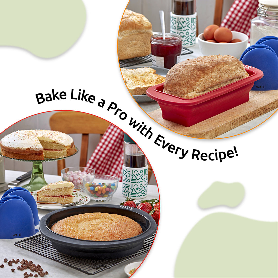 WAFE Collapsible Round Cake and Loaf Tin Bakemate 2Pack