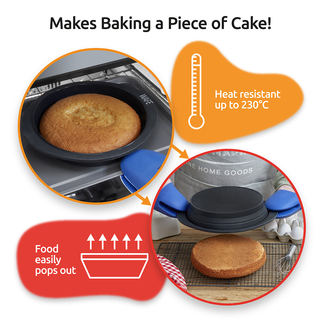 WAFE Collapsible Round Cake and Loaf Tin Bakemate 2Pack
