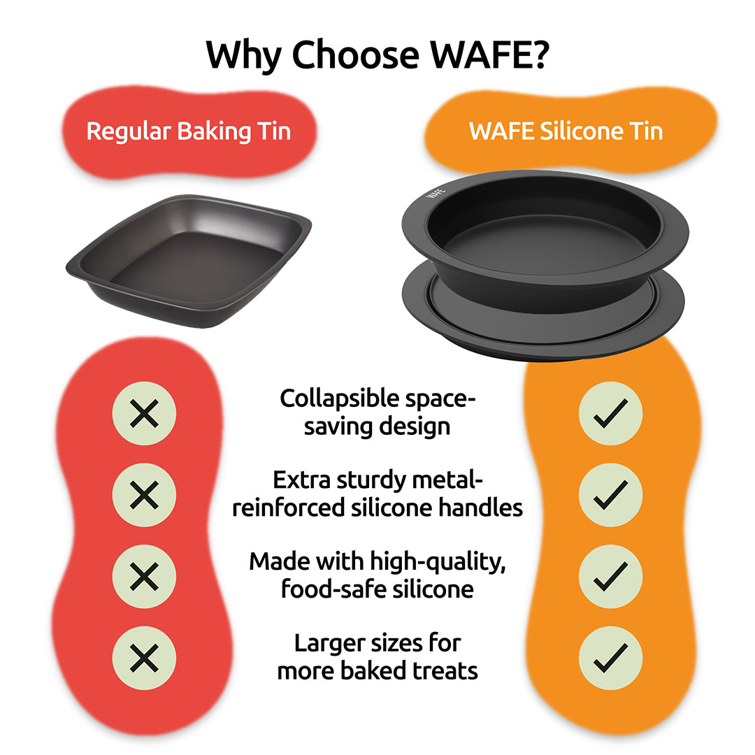 WAFE Collapsible Round Cake and Loaf Tin Bakemate 2Pack