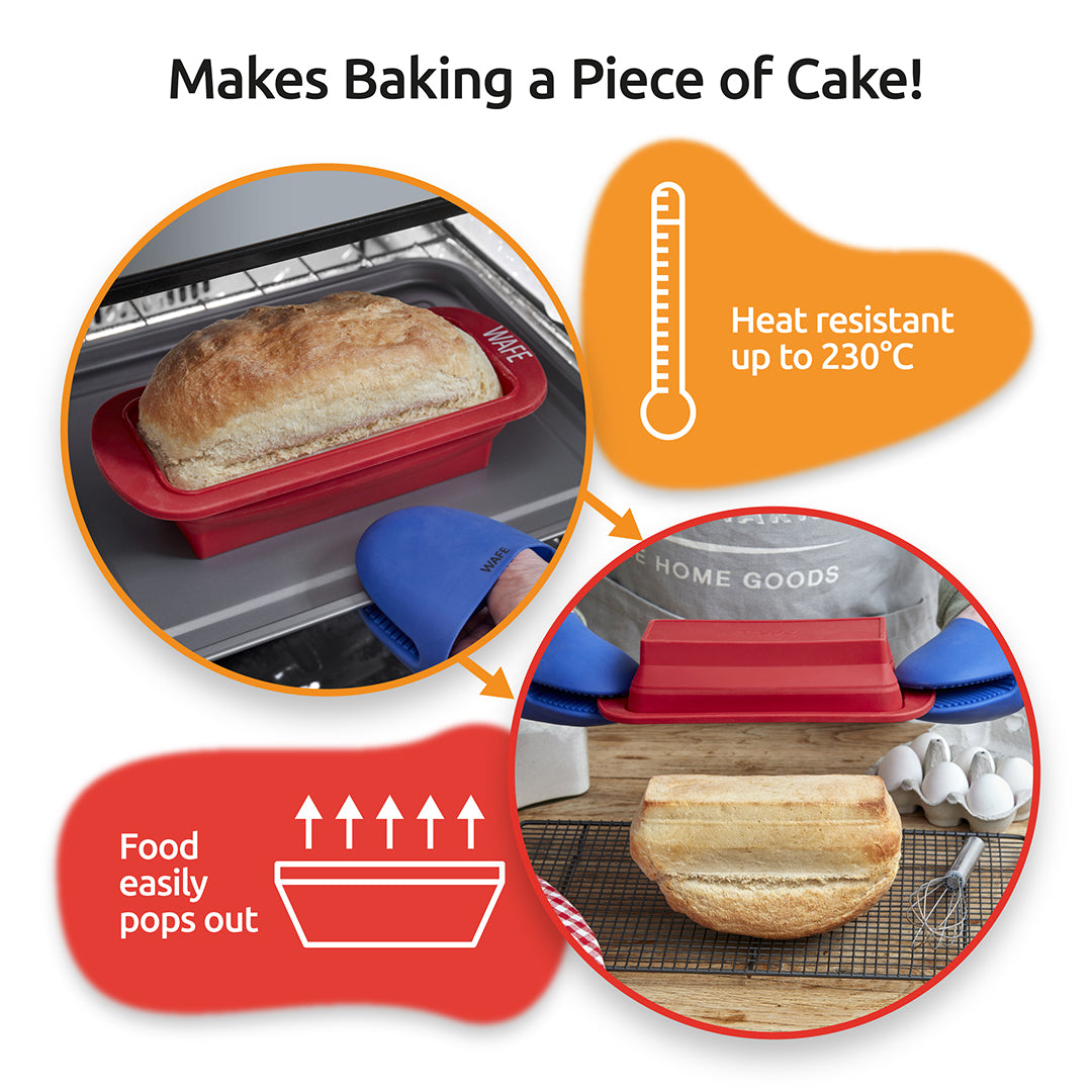 WAFE Collapsible Square Cake & Loaf Tin Bakemate 2Pack