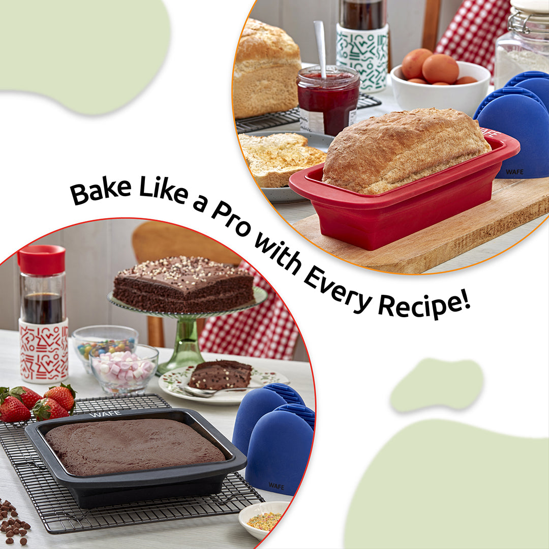 WAFE Collapsible Square Cake & Loaf Tin Bakemate 2Pack