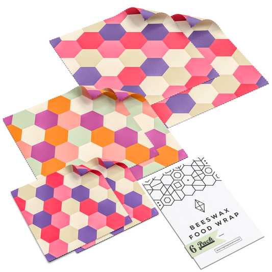 WAFE - Reusable Beeswax Food Wraps - Beeswax Edition - Pack of 3+3