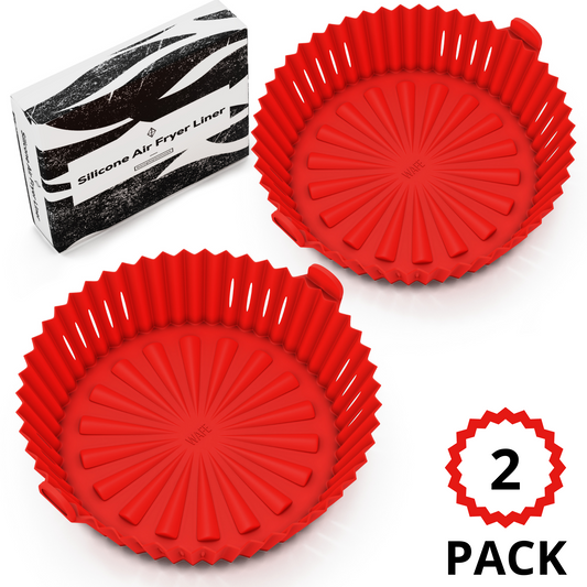 WAFE Silicone Air Fryer Liner 2PACK- Red