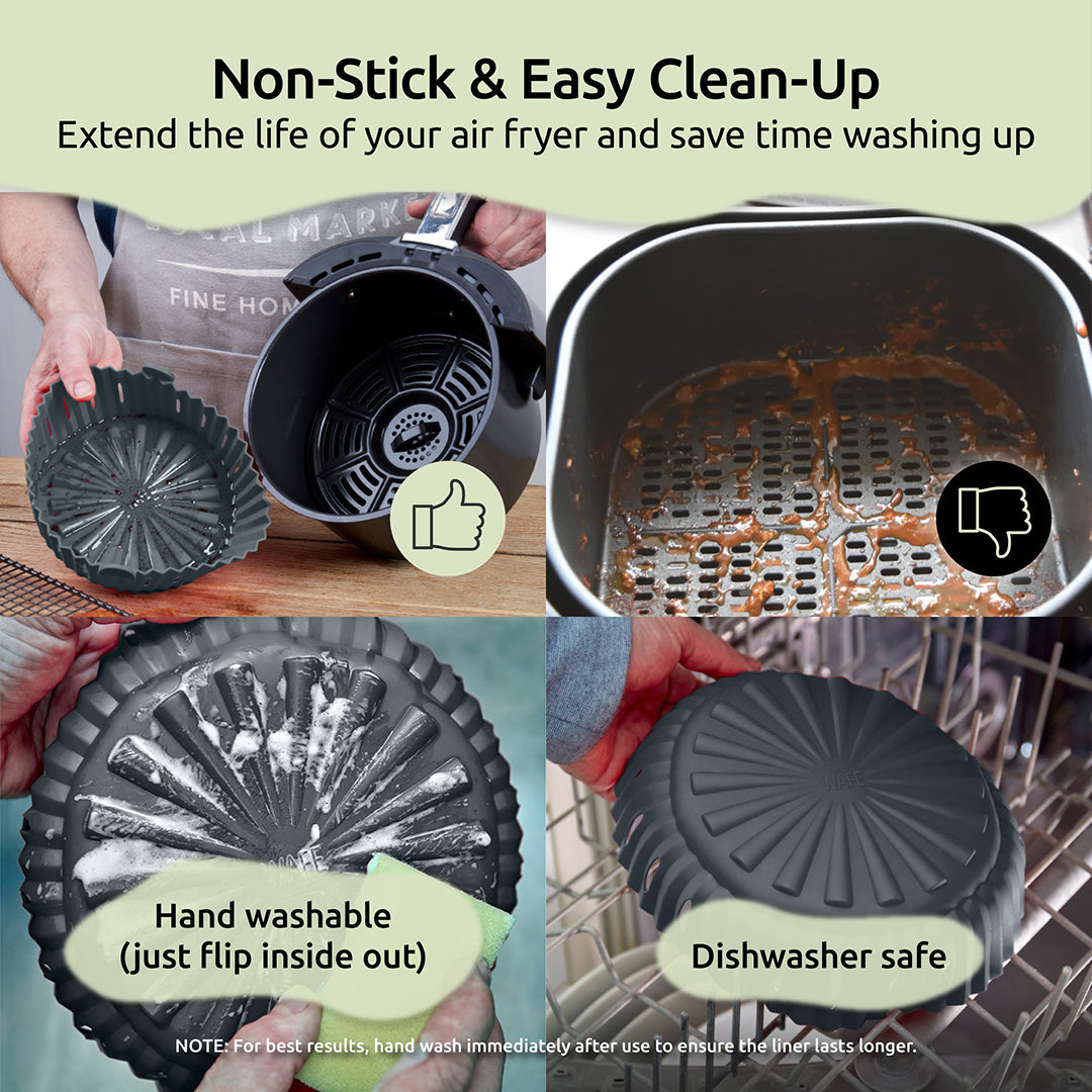 Silicone Air Fryer Liner 2PACK - Grey