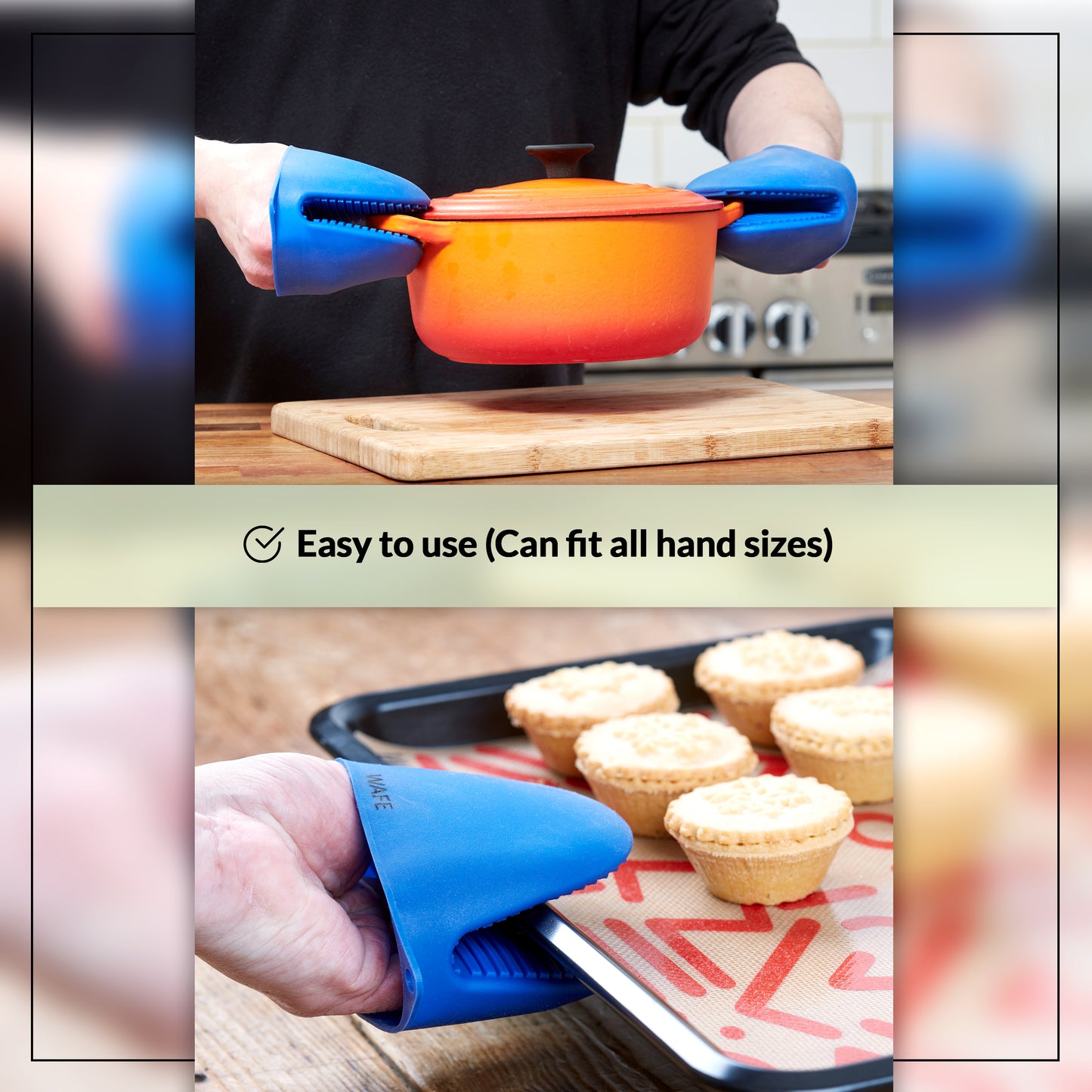 WAFE mini-oven kitchen silicone glove - BLUE