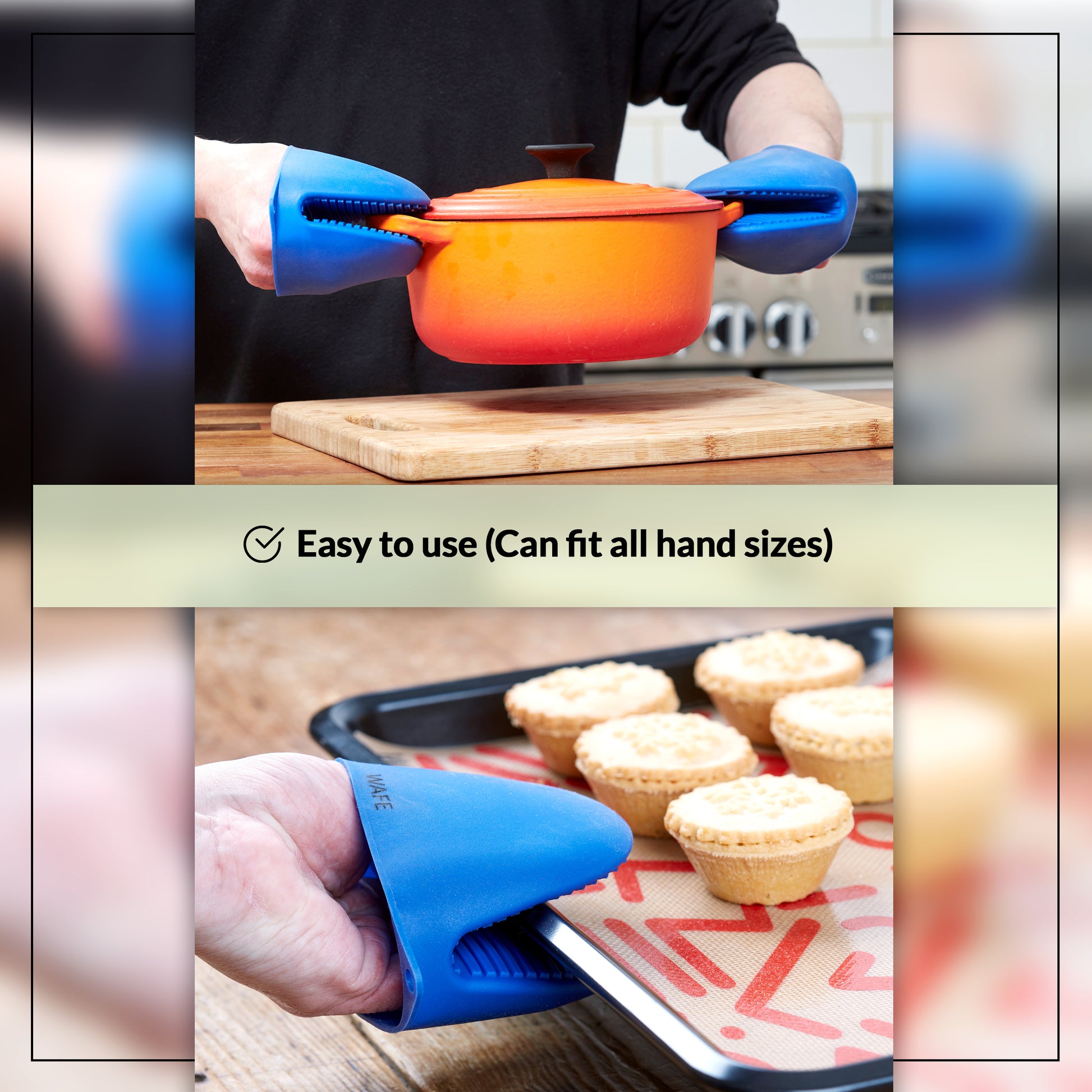 WAFE mini-oven kitchen silicone glove - BLUE