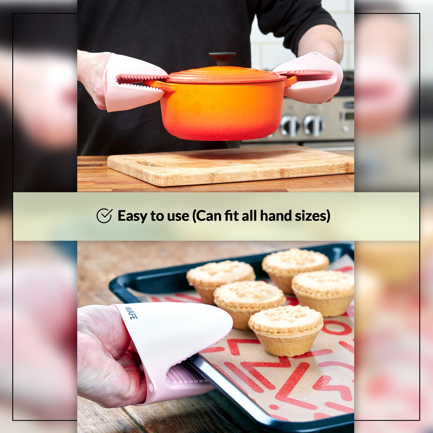 WAFE mini-oven kitchen silicone glove - PINK