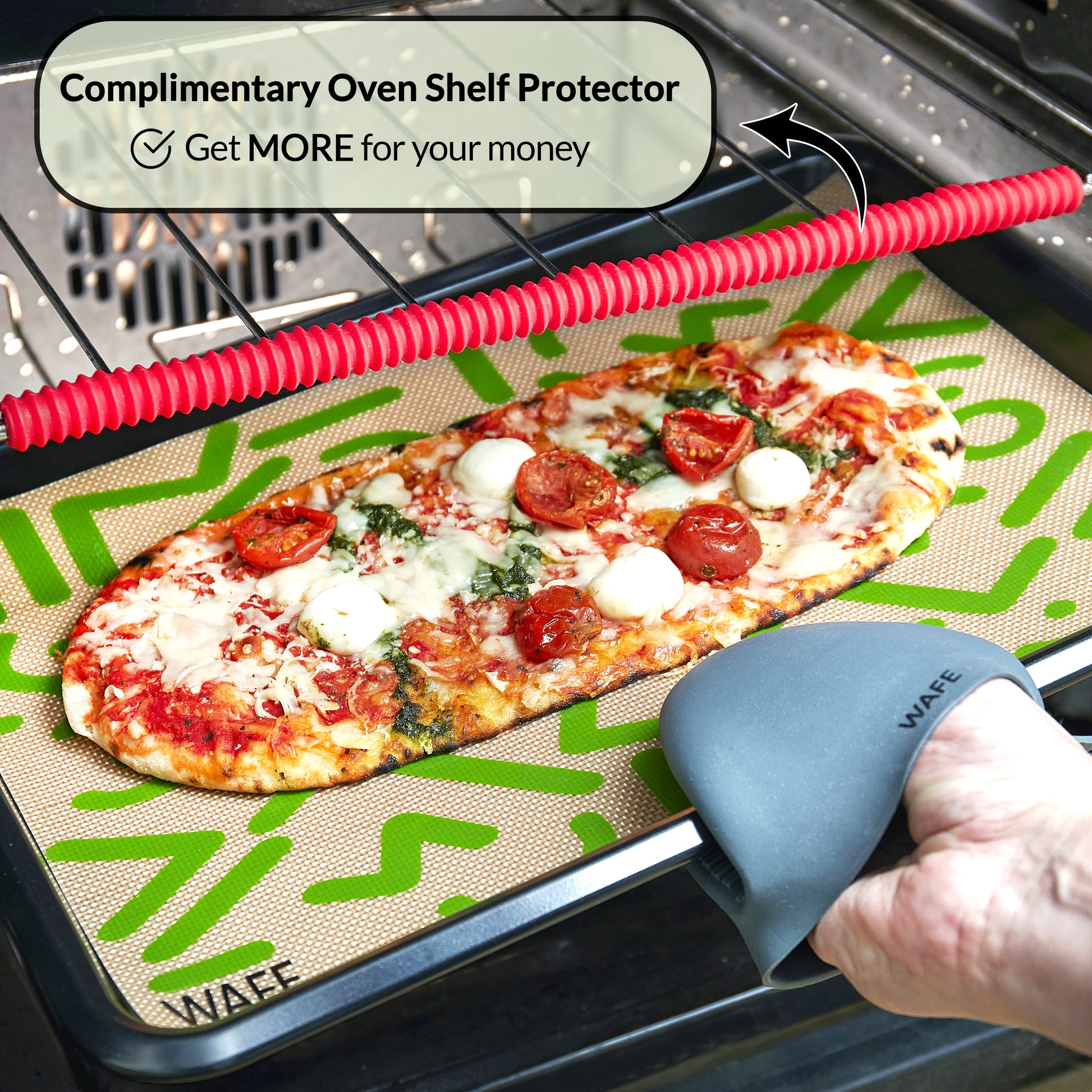 WAFE mini-oven silicone glove - Steel Grey