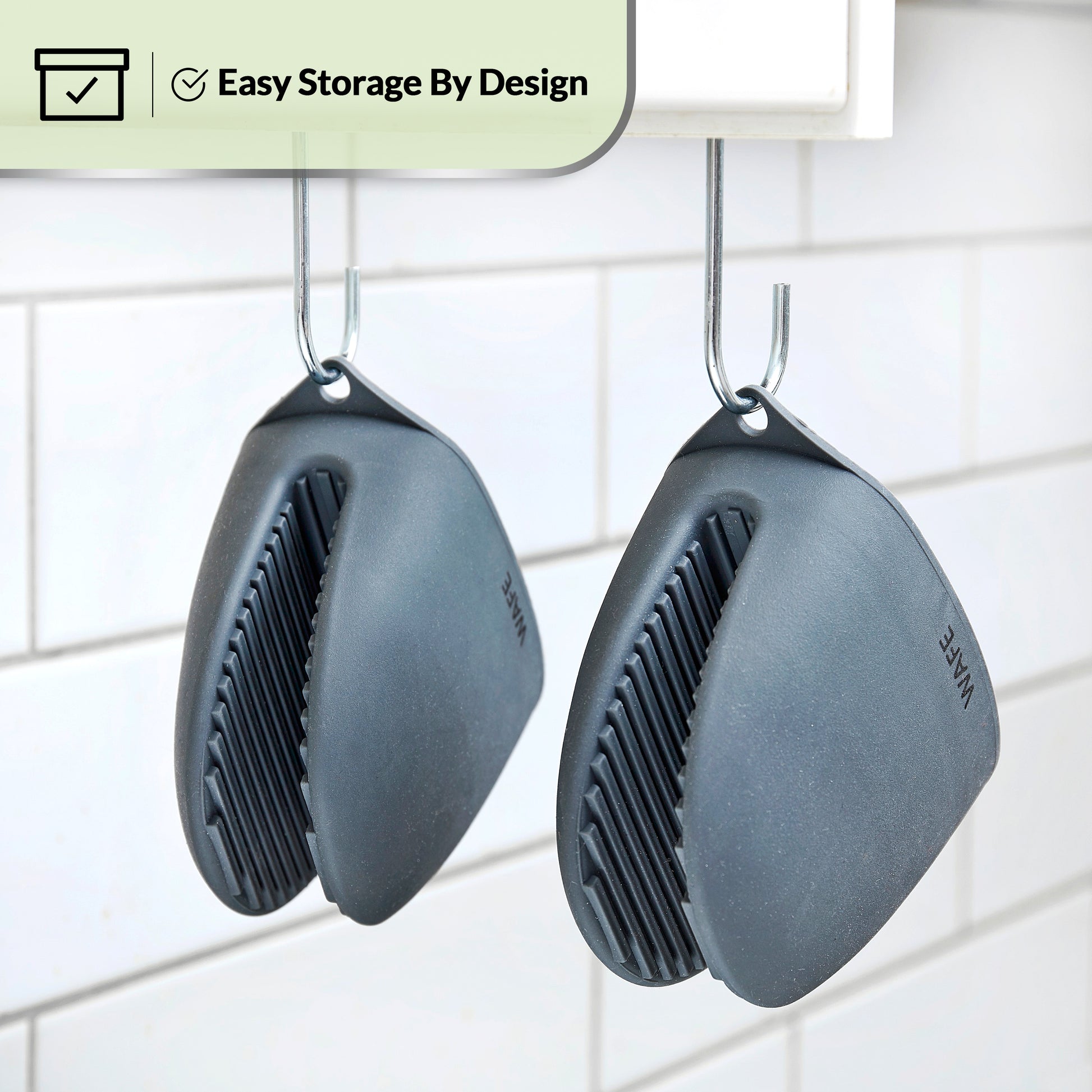 WAFE mini-oven silicone glove - Steel Grey