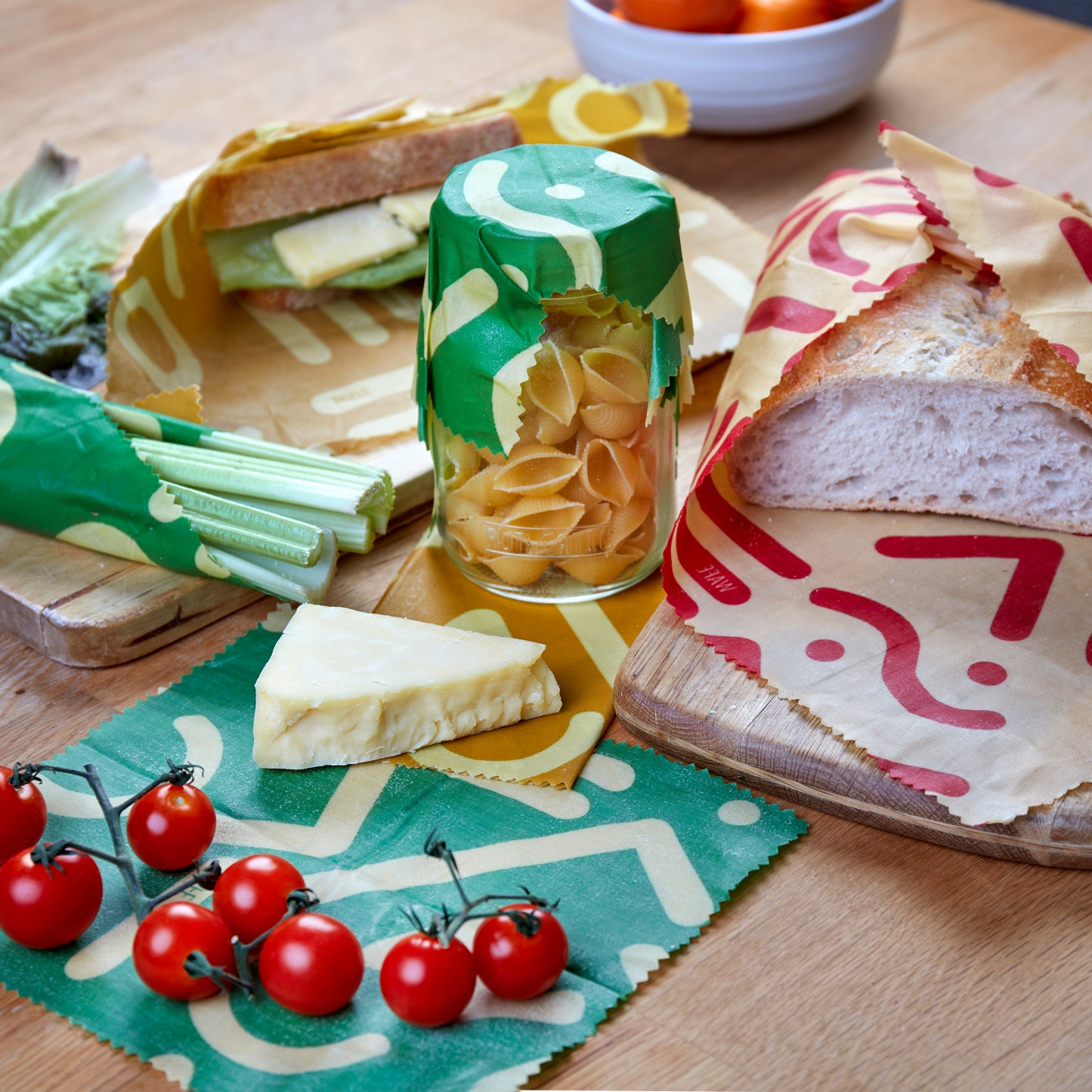 WAFE - Reusable Beeswax Food Wraps - Tribal Edition - Pack of 6+3