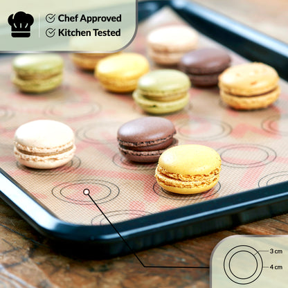 WAFE Silicone Reusable Baking mat with Rolling Mat set - 3PACK