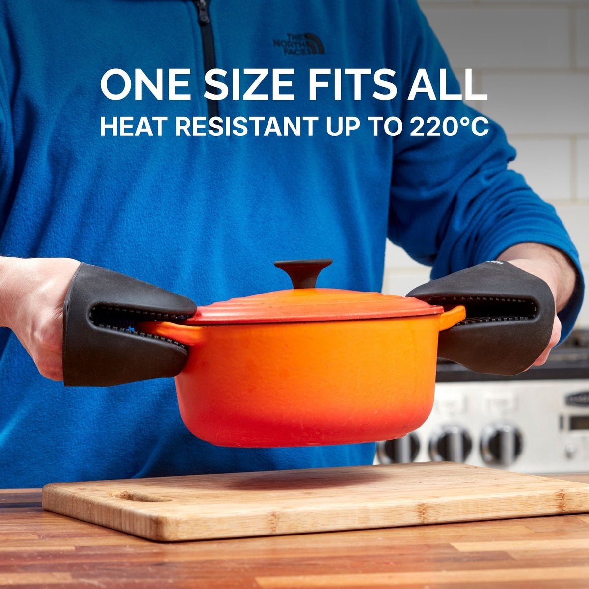 WAFE mini-oven kitchen silicone glove - BLACK
