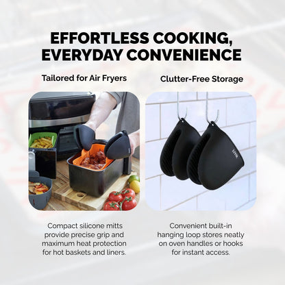 WAFE mini-oven kitchen silicone glove - BLACK