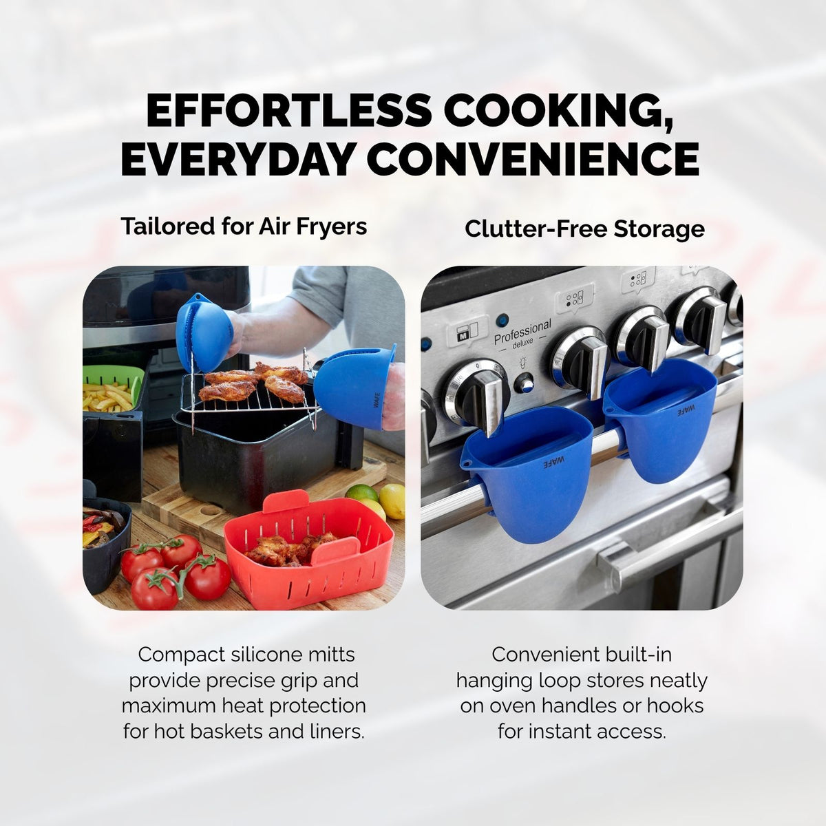 WAFE mini-oven kitchen silicone glove - BLUE