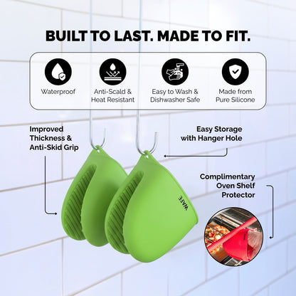 WAFE mini-oven kitchen silicone glove - Lime Green