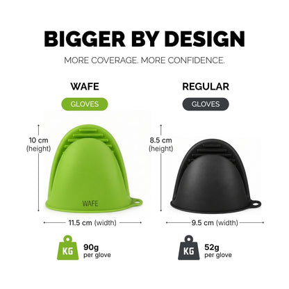 WAFE mini-oven kitchen silicone glove - Lime Green