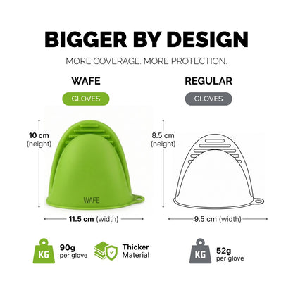 WAFE mini-oven kitchen silicone glove - Lime Green