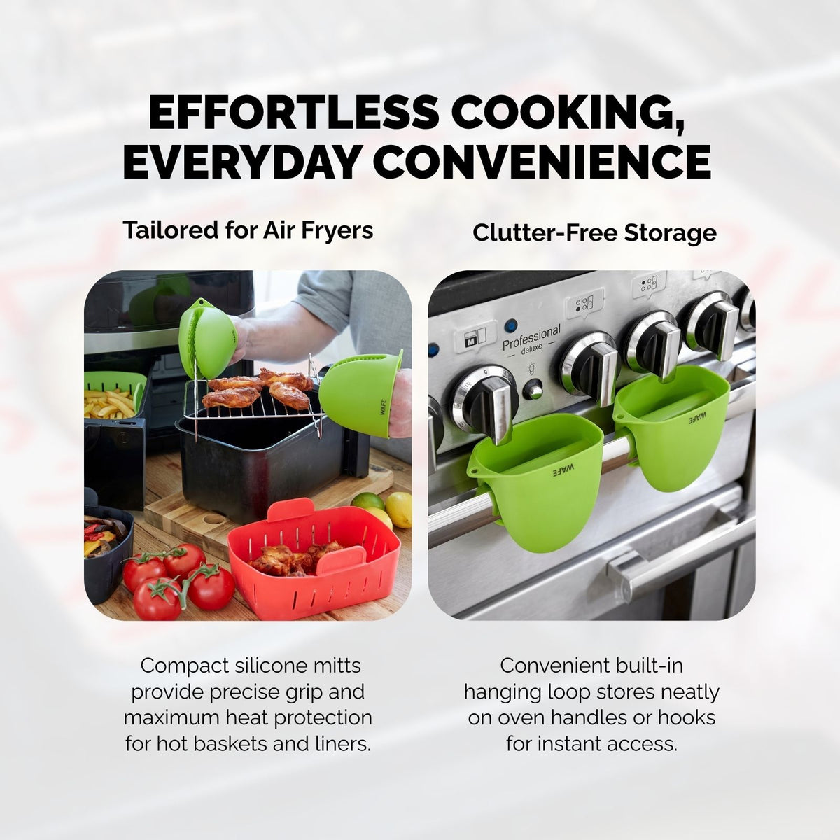 WAFE mini-oven kitchen silicone glove - Lime Green