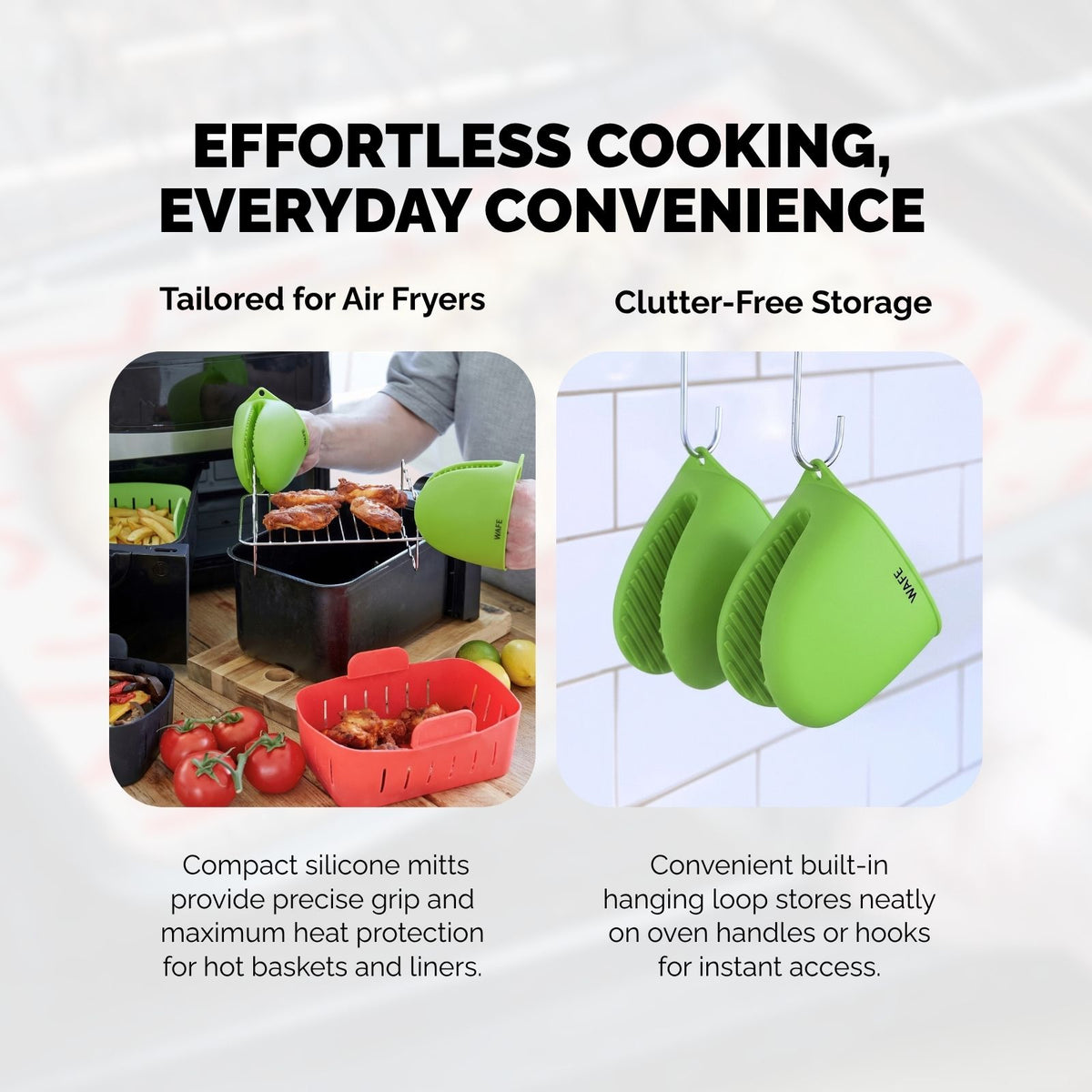 WAFE mini-oven kitchen silicone glove - Lime Green