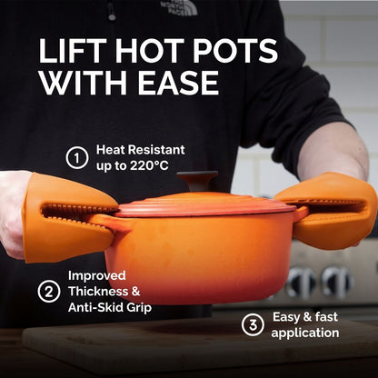WAFE mini-oven kitchen silicone glove - Tiger Orange
