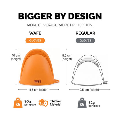 WAFE mini-oven kitchen silicone glove - Tiger Orange