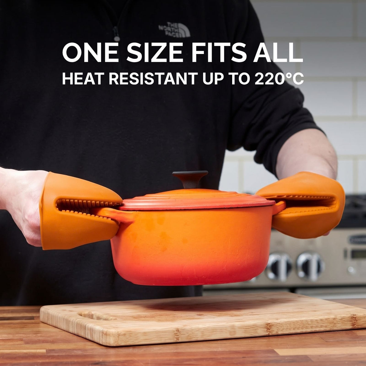 WAFE mini-oven kitchen silicone glove - Tiger Orange