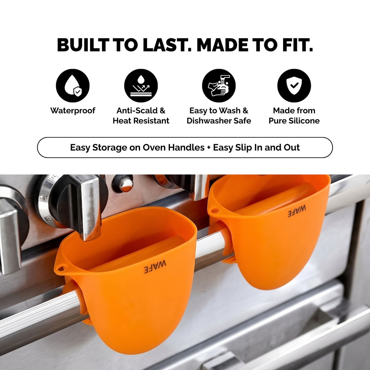 WAFE mini-oven kitchen silicone glove - Tiger Orange