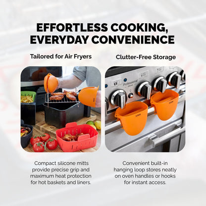 WAFE mini-oven kitchen silicone glove - Tiger Orange