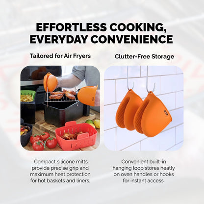 WAFE mini-oven kitchen silicone glove - Tiger Orange