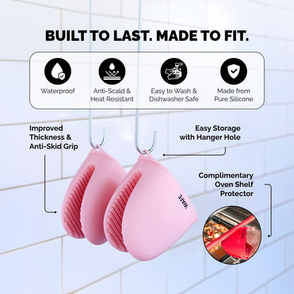 WAFE mini-oven kitchen silicone glove - PINK