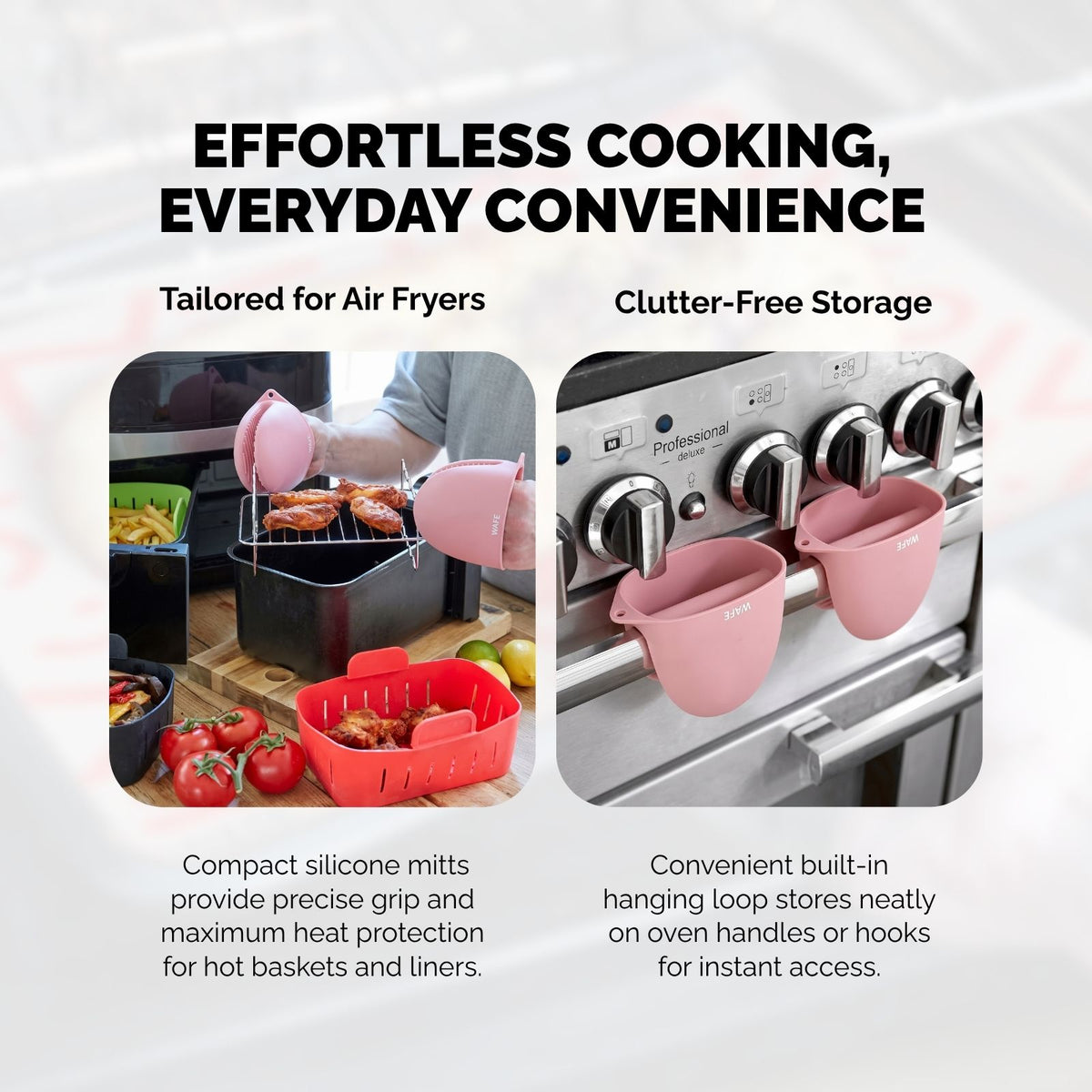 WAFE mini-oven kitchen silicone glove - PINK