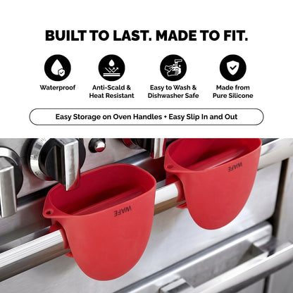 WAFE mini-oven kitchen silicone glove - Candy Red