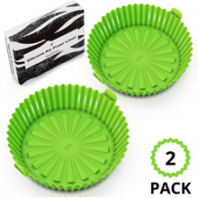 Load image into Gallery viewer, WAFE Silicone Air Fryer Liner 2PACK - Lime Green
