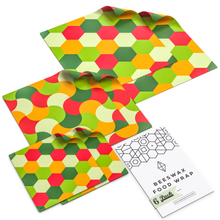 Load image into Gallery viewer, WAFE - Reusable Beeswax Wraps - Fruity Edition - Pack of 6+3