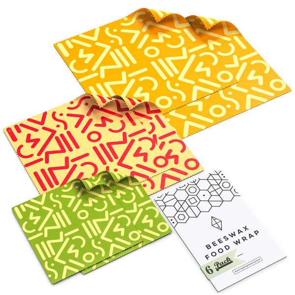 WAFE - Reusable Beeswax Wraps - Tribal Edition - Pack of 6+3