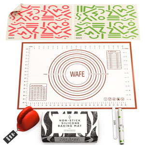 WAFE silicone pastry rolling mat set - 3PACK