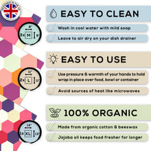 Load image into Gallery viewer, WAFE - Reusable Beeswax Wraps - Beeswax Edition - Pack of 6+3