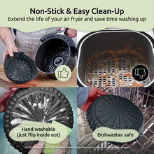 Load image into Gallery viewer, WAFE Silicone Air Fryer Liner 2PACK - Black