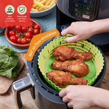 Load image into Gallery viewer, WAFE Silicone Air Fryer Liner 2PACK - Lime Green
