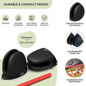 WAFE mini-oven kitchen silicone glove - BLACK