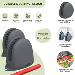 WAFE mini-oven silicone glove - Steel Grey