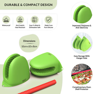WAFE mini-oven kitchen silicone glove - Lime Green