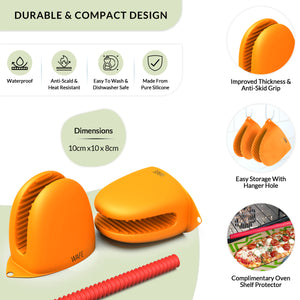 WAFE mini-oven kitchen silicone glove - Tiger Orange